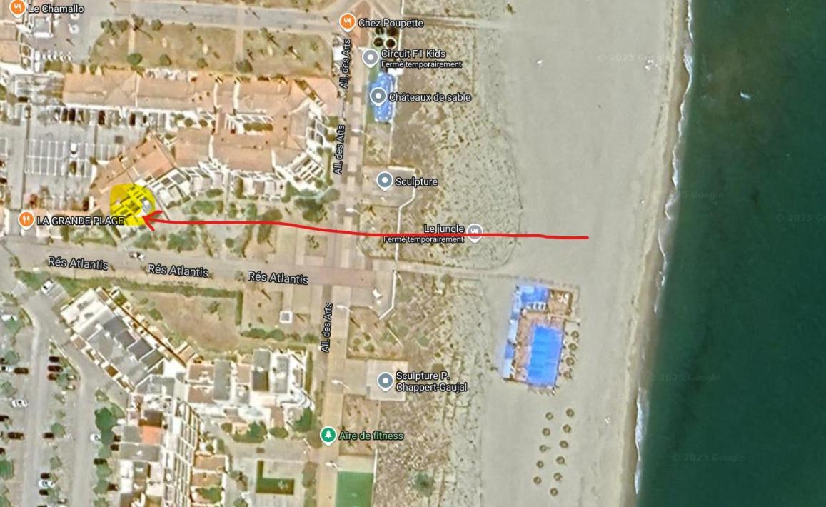 T2 Grande plage -parking numéroté - direct mer Le Barcarès Exterior foto